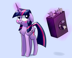 Size: 1280x1024 | Tagged: safe, artist:underpable, imported from derpibooru, twilight sparkle, alicorn, pony, :t, blushing, computer, cute, female, floppy ears, magic, mare, money, nose wrinkle, scrunchy face, solo, steam sale, telekinesis, twilight sparkle (alicorn)