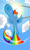 Size: 1952x3264 | Tagged: safe, artist:cornflexen, imported from derpibooru, rainbow dash, cloud, cloudy, female, flying, rainbow trail, solo, underhoof