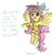 Size: 1314x1348 | Tagged: safe, artist:tiarawhy, imported from derpibooru, fluttershy, crossover, female, flying, friendship, nia teppelin, solo, tengen toppa gurren lagann