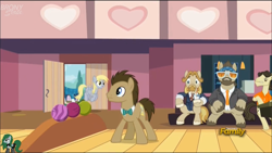 Size: 1920x1080 | Tagged: safe, imported from derpibooru, screencap, colter sobchak, derpy hooves, doctor whooves, jeff letrotski, time turner, pony, slice of life (episode), donny, male, stallion