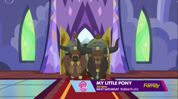 Size: 1277x711 | Tagged: safe, imported from derpibooru, screencap, yak, party pooped, cloven hooves, male, preview, trailer, twilight's castle, unnamed character, unnamed yak