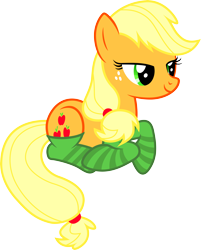 Size: 5910x7350 | Tagged: safe, artist:cencerberon, imported from derpibooru, applejack, earth pony, pony, appleoosa's most wanted, .svg available, absurd resolution, clothes, female, prone, show accurate, simple background, socks, solo, striped socks, transparent background, vector