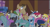 Size: 1366x730 | Tagged: safe, imported from derpibooru, screencap, bon bon, bulk biceps, cheerilee, cherry berry, doctor whooves, filthy rich, flitter, hayseed turnip truck, lotus blossom, lyra heartstrings, ponet, princess cadance, roseluck, savoir fare, shining armor, sweetie drops, thunderlane, time turner, pony, slice of life (episode), clothes, fourth doctor's scarf, happy, horte cuisine, male, reaction image, scarf, stallion, striped scarf, tom baker's scarf