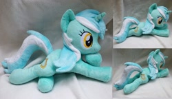 Size: 1600x919 | Tagged: safe, artist:epicrainbowcrafts, imported from derpibooru, lyra heartstrings, beanie (plushie), irl, photo, plushie, solo