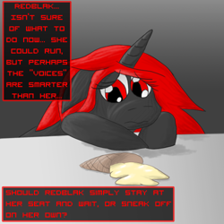 Size: 500x500 | Tagged: safe, artist:firefanatic, imported from derpibooru, oc, oc only, oc:redblak, dropped ice cream, ice cream, sad, tumblr