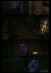 Size: 1240x1754 | Tagged: safe, artist:lunarcakez, imported from derpibooru, princess luna, comic:the origins of hollow shades, comic, night, younger