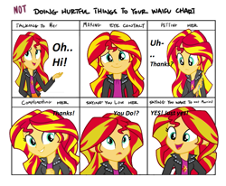 Size: 895x739 | Tagged: safe, imported from derpibooru, sunset shimmer, equestria girls, dialogue, doing loving things, looking at you, meme