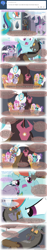 Size: 1280x6746 | Tagged: safe, artist:pegachess, imported from derpibooru, applejack, discord, fluttershy, pinkie pie, princess celestia, rainbow dash, rarity, twilight sparkle, alicorn, pony, ask the resized ponies, angry, close-up, comic, extreme close up, extreme close-up, female, giant pony, giantess, macro, mane six, mare, puppet, twilight sparkle (alicorn)