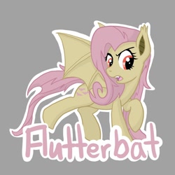 Size: 1280x1280 | Tagged: safe, artist:velocityraptor, imported from derpibooru, fluttershy, bat pony, pony, vampire, flutterbat, flying