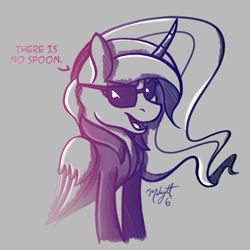 Size: 700x700 | Tagged: safe, artist:midnightsix3, imported from derpibooru, princess luna, lunadoodle, crossover, female, solo, sunglasses, the matrix