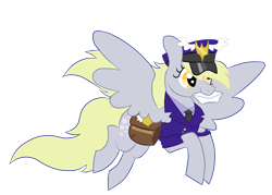 Size: 3871x2779 | Tagged: safe, artist:riisusparkle, imported from derpibooru, derpy hooves, pegasus, pony, female, flying, letter, mailmare, mare, mouth hold, solo