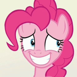 Size: 508x509 | Tagged: safe, imported from derpibooru, screencap, pinkie pie, party pooped, animated, female, nervous, shifty eyes, solo, wide eyes
