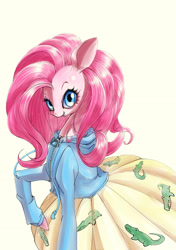 Size: 2039x2894 | Tagged: safe, artist:unousaya, imported from derpibooru, pinkie pie, clothes, female, hoodie, simple background, solo, white background