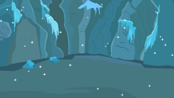 Size: 1024x576 | Tagged: safe, imported from derpibooru, hearth's warming eve (episode), season 2, background, cave, cold, ice, no pony, scenery