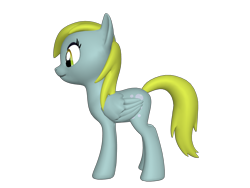 Size: 1200x900 | Tagged: safe, imported from derpibooru, derpy hooves, pegasus, pony, 3d, background pony, cute, derp, female, mare, ponylumen, side view, solo