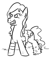 Size: 489x571 | Tagged: safe, artist:jargon scott, imported from derpibooru, monochrome, ponified, skadi