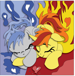 Size: 878x881 | Tagged: safe, artist:the-paper-pony, imported from derpibooru, oc, oc only, commission, shadowbox