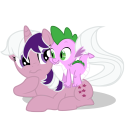 Size: 3000x3000 | Tagged: safe, artist:symphonyhope, imported from derpibooru, spike, twilight, g1, g1 to g4, g4, generation leap