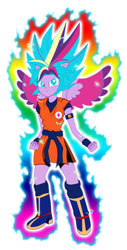 Size: 2036x4000 | Tagged: safe, artist:gonzalossj3, imported from derpibooru, twilight sparkle, equestria girls, crossover, dragon ball, dragon ball z, ponied up, rainbow power, super saiyan blue, super saiyan god super saiyan, super saiyan princess, super saiyan princess super saiyan