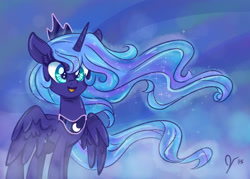 Size: 2100x1500 | Tagged: safe, artist:dreamscapevalley, imported from derpibooru, princess luna, female, solo, spread wings