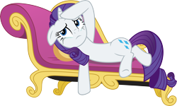 Size: 6000x3611 | Tagged: safe, artist:slb94, imported from derpibooru, rarity, pony, unicorn, inspiration manifestation, couch, crying, dramatic, fainting couch, female, makeup, mare, marshmelodrama, mascara, on side, running makeup, sad, side, simple background, solo, transparent background, vector