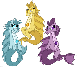 Size: 1551x1380 | Tagged: safe, artist:faith-wolff, imported from derpibooru, adagio dazzle, aria blaze, sonata dusk, siren, trio