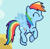 Size: 900x880 | Tagged: safe, artist:rainbowkek, imported from derpibooru, rainbow dash, female, pixel art, solo