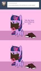 Size: 1280x2196 | Tagged: safe, artist:estrill, imported from derpibooru, twilight sparkle, alicorn, pony, ask, book, comic, crying, female, mare, solo, tumblr, twilight sparkle (alicorn)