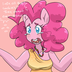 Size: 1000x1000 | Tagged: safe, artist:lucidlarceny, imported from derpibooru, pinkie pie, anthro, ambiguous facial structure, female, solo