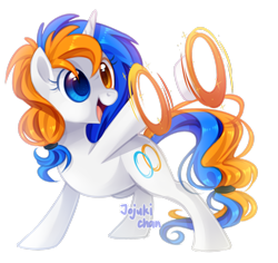 Size: 1600x1511 | Tagged: safe, artist:jojuki-chan, imported from derpibooru, oc, oc only, oc:portal shot, pony, unicorn, portal, solo