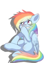 Size: 1024x1365 | Tagged: safe, artist:misocosmis, imported from derpibooru, rainbow dash, derp, drunk, drunker dash, female, solo