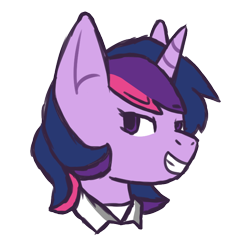 Size: 712x712 | Tagged: safe, artist:mediconmontres, imported from derpibooru, twilight sparkle, oc, oc:stardust nova, alternate hairstyle, alternate universe, solo, ultimare universe