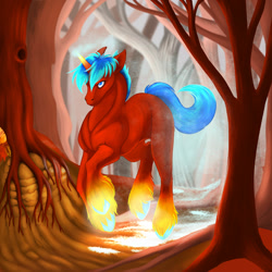 Size: 1000x1000 | Tagged: safe, artist:foxenawolf, imported from derpibooru, oc, oc only, pony, unicorn, solo, unshorn fetlocks