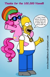 Size: 720x1110 | Tagged: safe, artist:broad86new, imported from derpibooru, pinkie pie, homer simpson, thank you