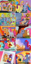 Size: 1616x3280 | Tagged: safe, artist:outofcontext-ponytales, imported from derpibooru, screencap, ace, bon bon (g1), bright eyes, lancer, melody, starlight, starlight (g1), sweetheart, teddy, my little pony tales, shop talk, ace-hole, bipedal, bipedal leaning, blackmail, broken aesop, clover, female, leaning, male, patch, soccer pony summaries, summary