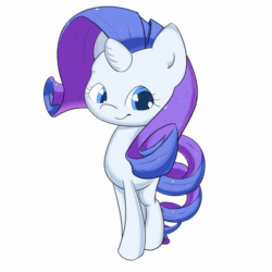Size: 640x640 | Tagged: safe, anonymous artist, imported from derpibooru, rarity, animated, female, solo, standing