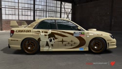 Size: 1280x720 | Tagged: safe, artist:skyline333, imported from derpibooru, wild fire, car, forza motorsport 4, itasha, subaru, subaru impreza