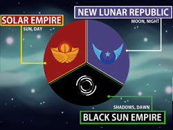 Size: 1600x1200 | Tagged: safe, imported from derpibooru, black sun empire, emblem, logo, new lunar republic, ponified, solar empire, wallpaper