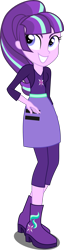 Size: 1000x3920 | Tagged: safe, artist:xebck, imported from derpibooru, starlight glimmer, equestria girls, the cutie map, clothes, equality, equestria girls-ified, female, humanized, incorrect hand anatomy, simple background, skirt, transparent background, vector