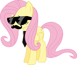 Size: 975x819 | Tagged: safe, imported from derpibooru, fluttershy, moustache, sunglasses