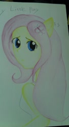 Size: 616x1135 | Tagged: safe, imported from derpibooru, fluttershy, human, equestria girls, traditional art