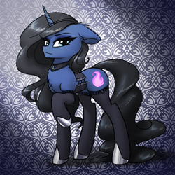 Size: 1486x1486 | Tagged: safe, artist:katputze, imported from derpibooru, oc, oc only, pony, unicorn, clothes, corset, necklace, socks, solo