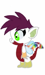 Size: 768x1280 | Tagged: safe, artist:kaitlen-the-hedgehog, imported from derpibooru, oc, oc only, oc:rainstripe, dragon, original species, baby, solo