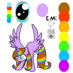 Size: 2500x2500 | Tagged: safe, artist:applejacks2, imported from derpibooru, oc, oc only, oc:rainbow kawaii, alicorn, pony, alicorn oc, solo