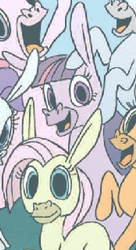 Size: 170x313 | Tagged: safe, idw, imported from derpibooru, applejack, fluttershy, pinkie pie, rainbow dash, rarity, twilight sparkle, donkey, spoiler:comic, donkified, mane six, my little donkey, official, outfit catalog, picture for breezies, species swap