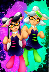 Size: 2100x3100 | Tagged: safe, artist:borisstuff, imported from derpibooru, pony, bipedal, callie, marie (splatoon), ponified, splatoon, squid sisters