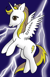 Size: 1024x1576 | Tagged: safe, artist:koku-chan, imported from derpibooru, alicorn, pony, cutie mark, hero, lightning, mary marvel, ponified