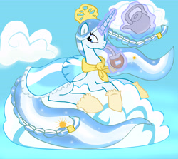Size: 10039x8963 | Tagged: safe, artist:pridark, imported from derpibooru, oc, oc:princess argenta, alicorn, pony, absurd resolution, alicorn oc, argentina, cloud, mate, nation ponies, ponified, teapot
