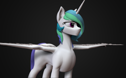 Size: 1507x936 | Tagged: safe, artist:ohmudak_wip, imported from derpibooru, princess celestia, 3d, 3d model, cgi, female, sculpt, short hair, short mane, solo, wip, zbrush