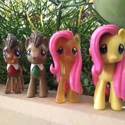 Size: 612x612 | Tagged: safe, imported from derpibooru, doctor whooves, fluttershy, time turner, pony, funko, irl, male, official, photo, stallion, toy